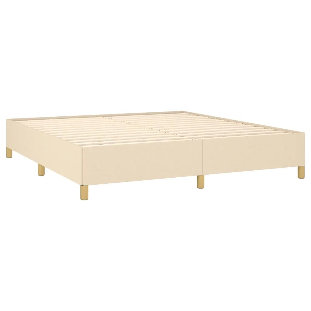Giroletto a Molle con Materasso Crema 180x200 cm in Tessuto 3128626