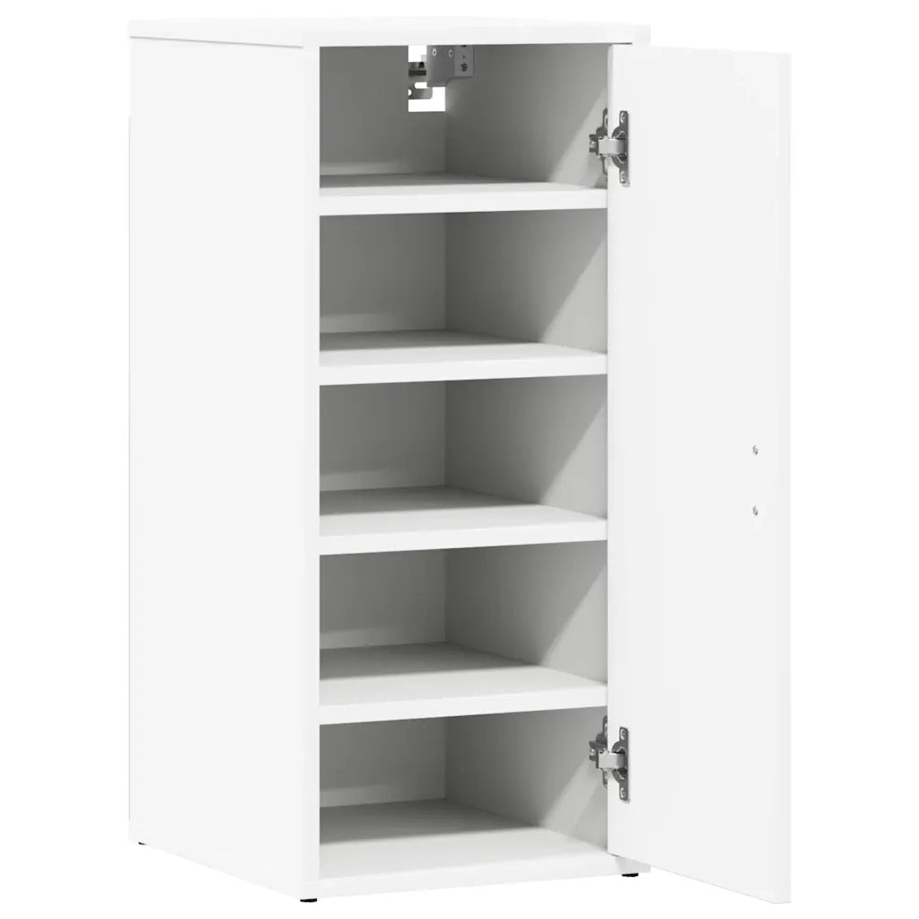 Scarpiere 2 pz-Set di 2 Scaffale per scarpe Bianche 32x35x70 cm in Legno Multistrato