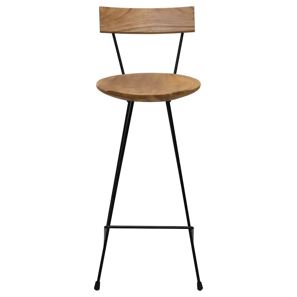Sgabelli da Bar 2 pz in Legno Massello di Teak 285205