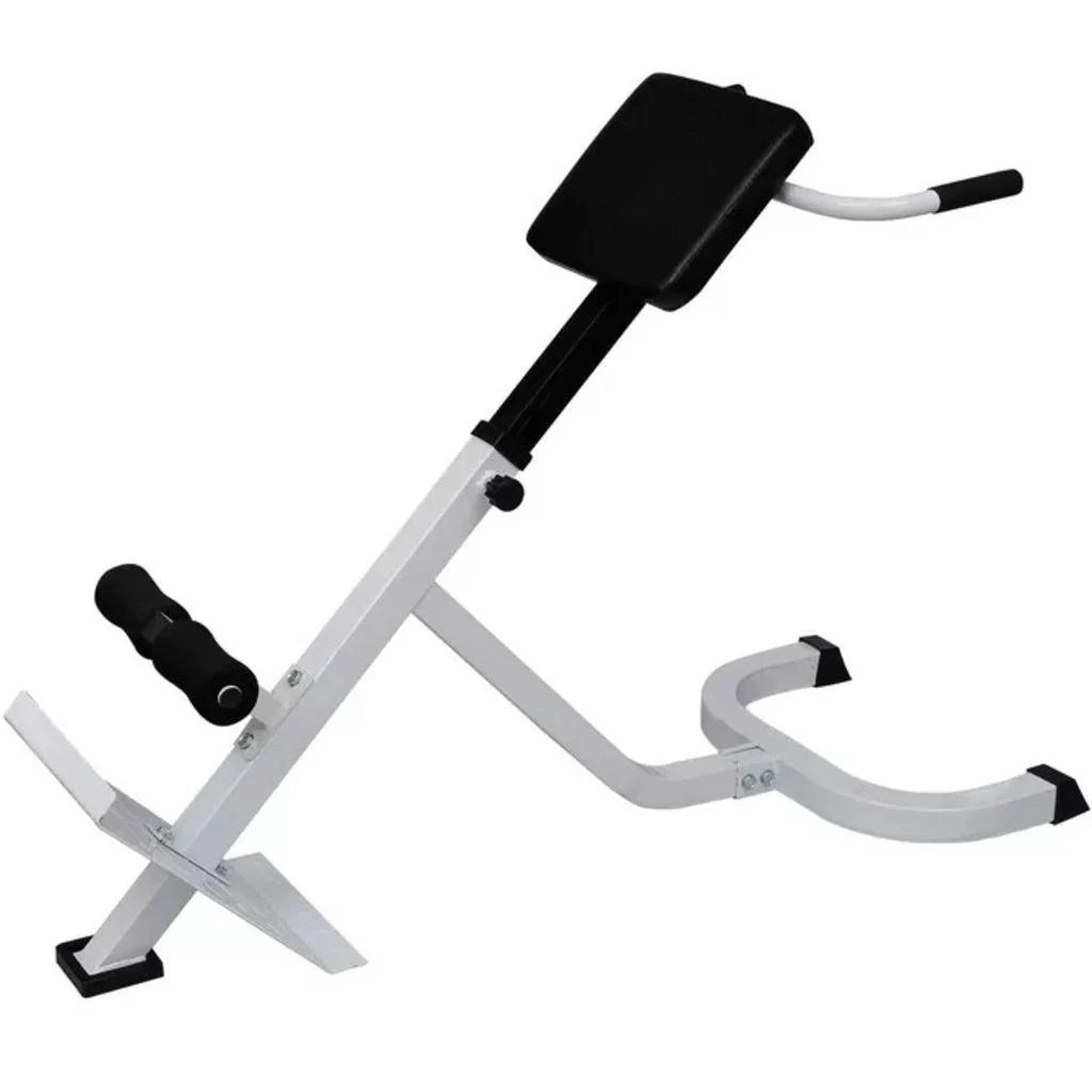 Panca per allenamento con pesi in acciaio per sport fitness e bodybuilding bianca e nera 02_0000032