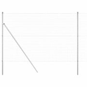 Recinzione da Giardino | Recinzione con Posto Argento 1,5 x 10 m Acciaio e PVC