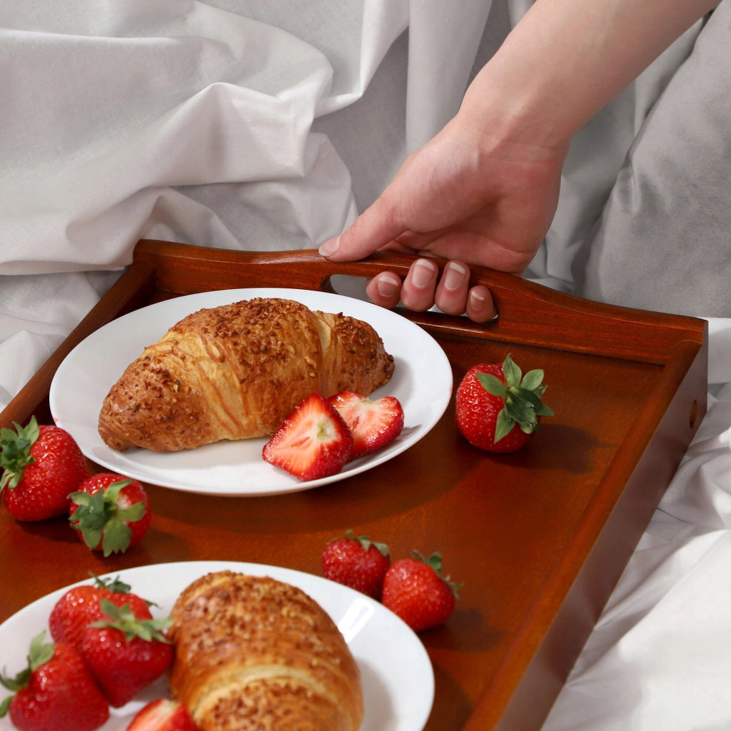 Tavolino da colazione pieghevole in legno KADAX per laptop da letto, vassoio regalo