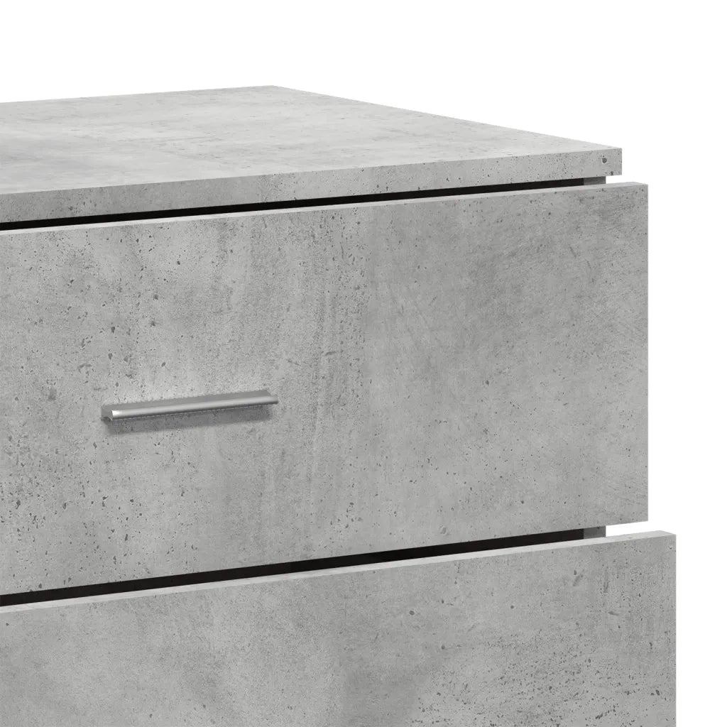 Credenze 2 pz Grigio Cemento 60x39x80 cm in Legno Multistrato 3276626