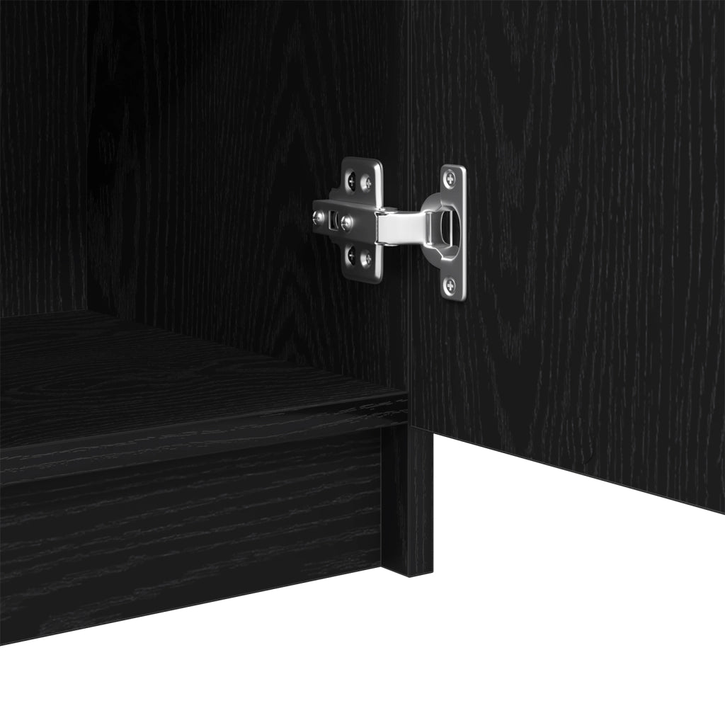 Mobile da bagno Rovere nero 32x34x90 cm in legno ingegnerizzato
