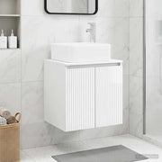 Mobile Lavabo da Parete Bianco Lucido 49,5 x 41 x 63 cm 890406