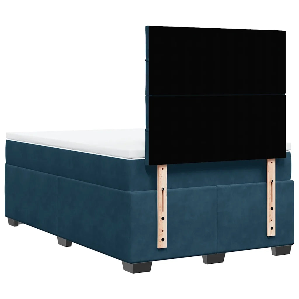 Giroletto a Molle con Materasso Blu 120x200 cm in Velluto 3290886