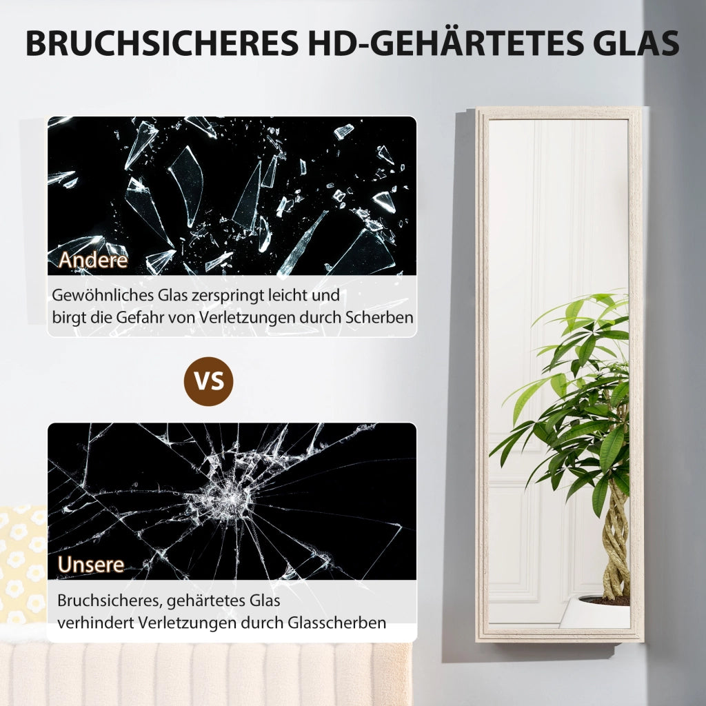 Specchio da parete rettangolare ¨C Xylo ¨C 160x50 cm cornice bianca