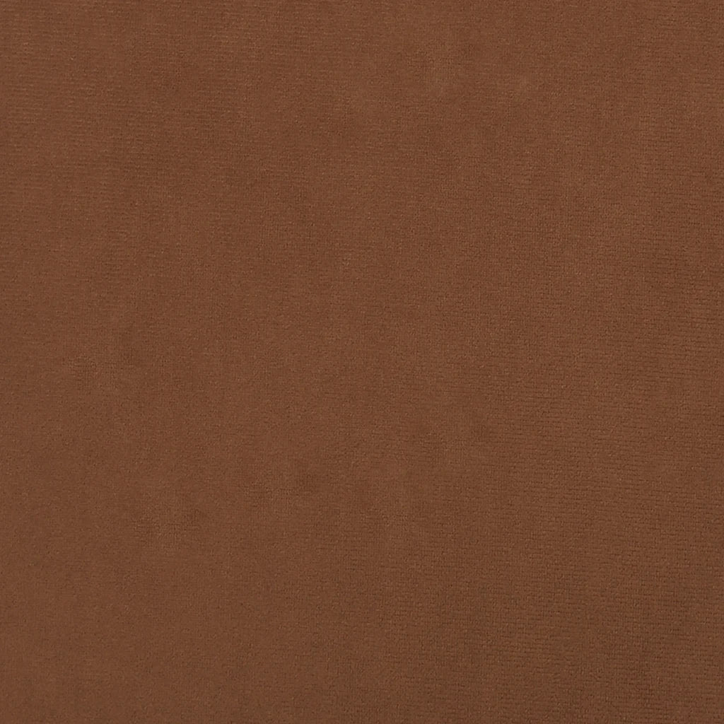 Sgabello Rotondo Marrone in Velluto 340259