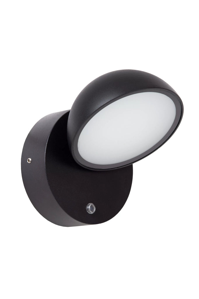Applique esterno orientabile nero sensore crepuscolare LED12W