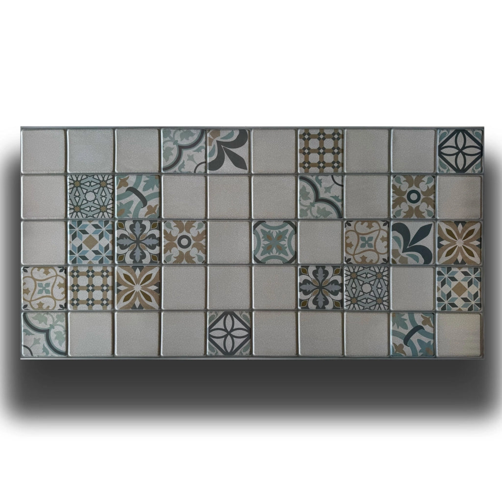 pacchi da 10 o 20 Pannelli 3D Rivestimento a parete in PVC effetto CEMENTINE 96x48cm Realistici, isolanti - Pacco da 10 pannelli 96x48cm