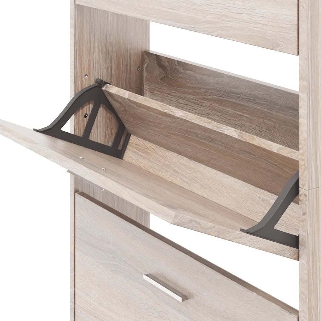 Scarpiera | Mobile per scarpe in Legno Effetto Rovere con 5 Scomparti