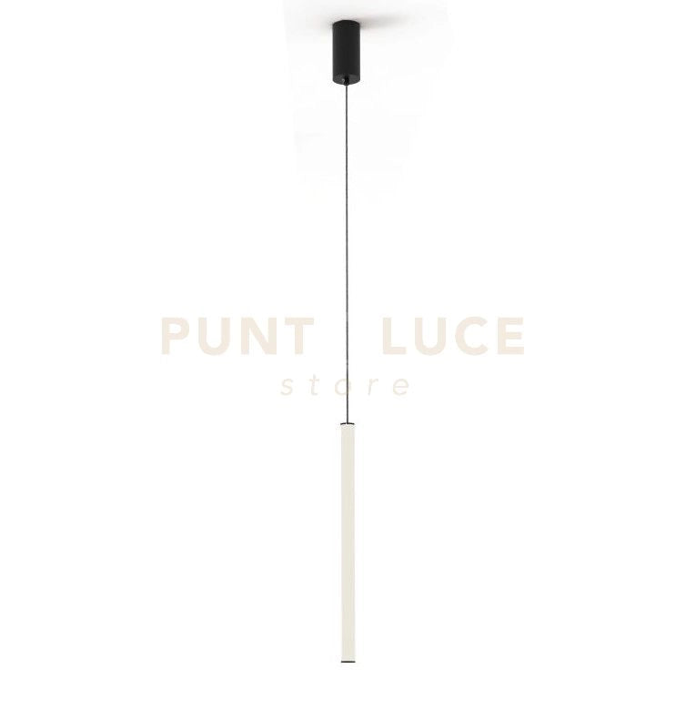 KIRA-S1 Sospensione 1 luce led dimmerabile SDD 2800 - 5000 25W struttura nero diffusore bianco