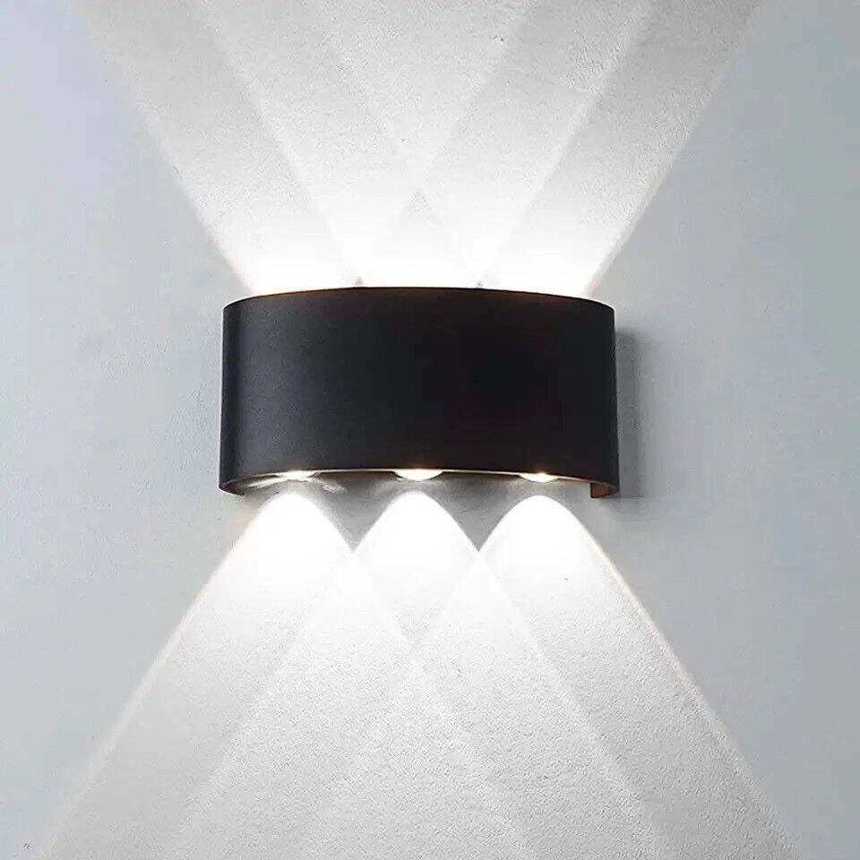 APPLIQUE PLAFONIERA LED 12W FARO FARETTO LAMPADA DA PARETE MURO DOPPIA LUCE 6500K