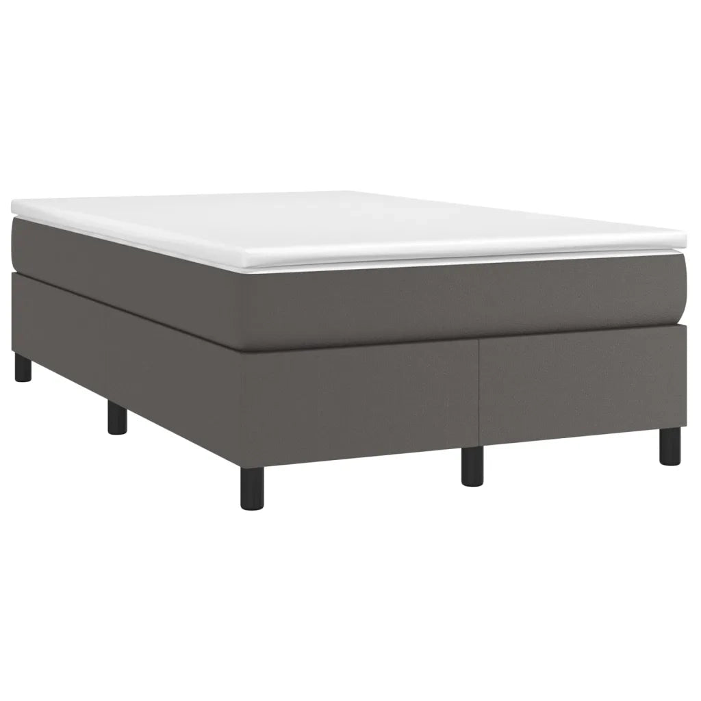 Struttura Letto a Rete a Molle-Giroletto Grigio 120x200 cm in Similpelle 122450