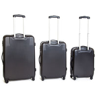 Set 3 Valigie Trolley Rigide in ABS 4 Ruote TSA Ravizzoni Jazz Nero