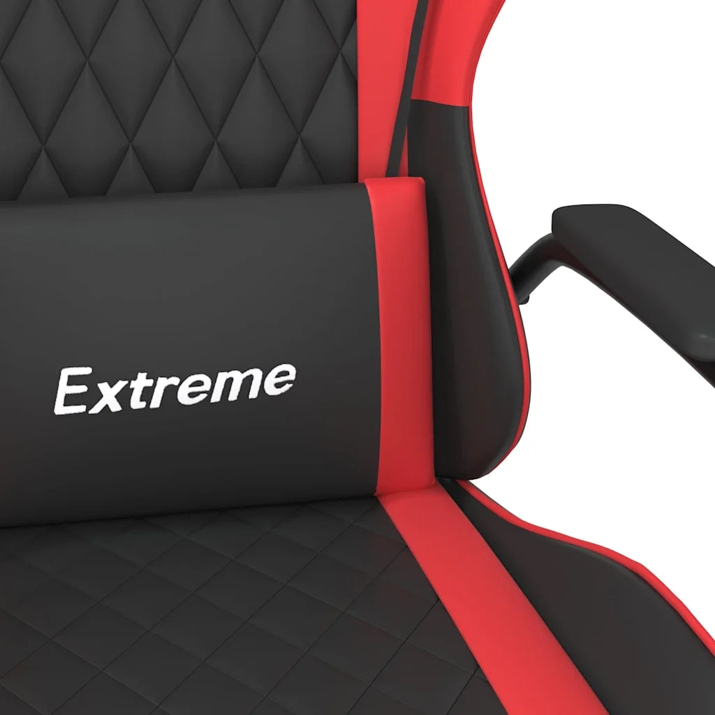 Sedia da Gaming Massaggiante Rosso e Nero in Similpelle 345534