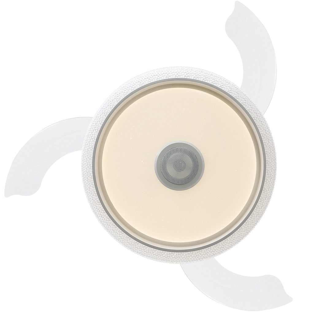 Ventilatore da soffitto invisibile moderno 107 cm 3 pale abs telecomando motore dc reversibile con luce led 32w 220v