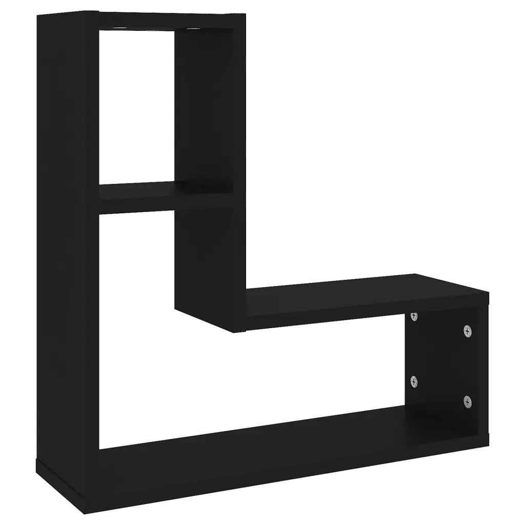 Mensole a Muro 2 pz Nere 50x15x50 cm in Truciolato cod mxl 33086