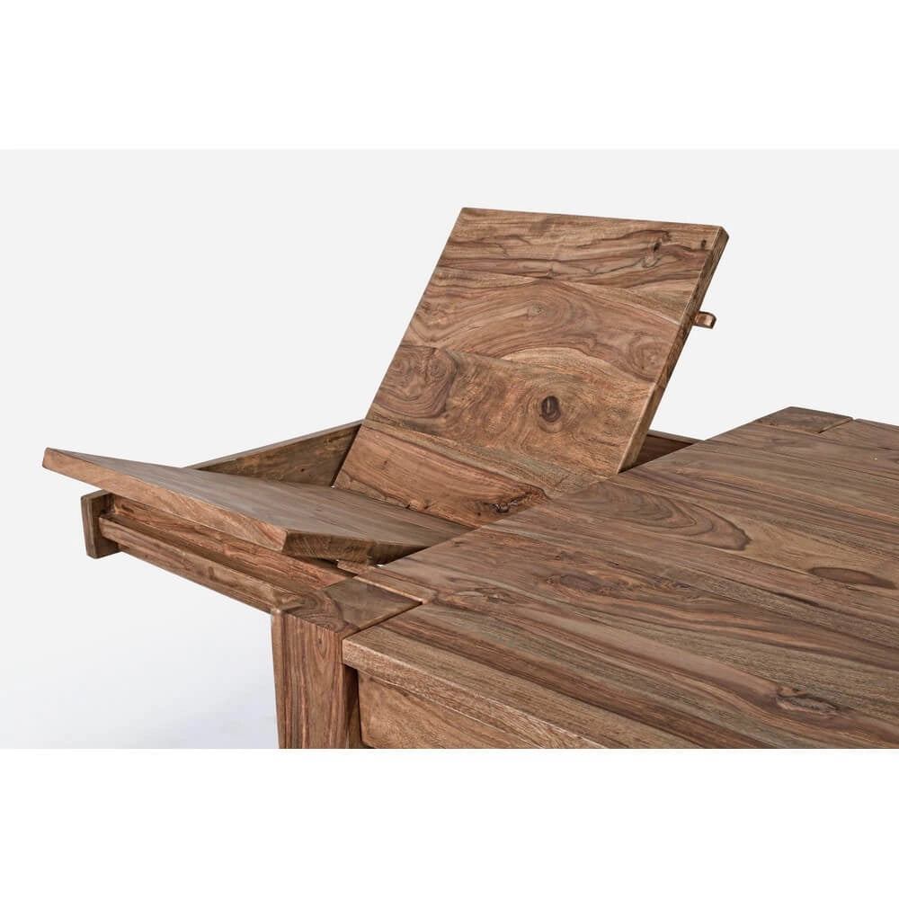 Tavolo allungabile in legno sheesham naturale 160-260x100 cm - SASHA