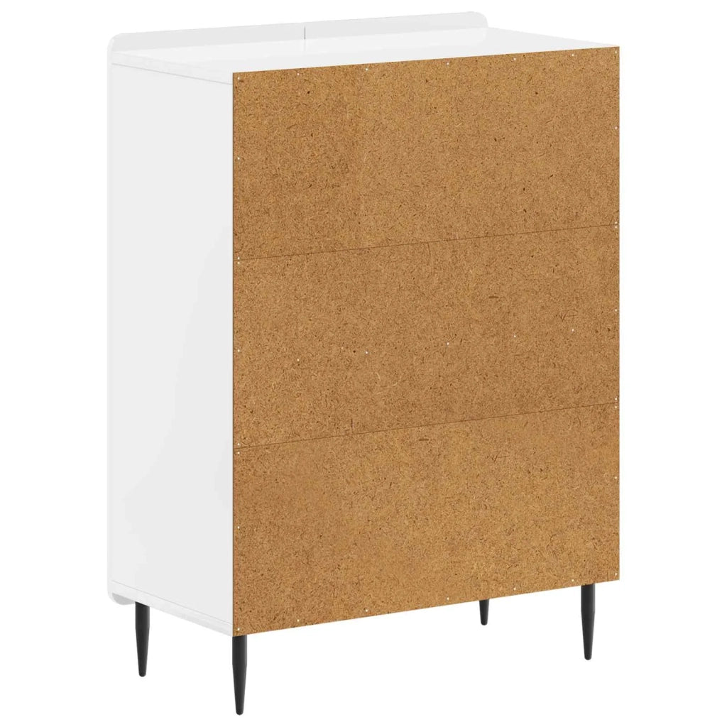 Mobiletto da Bagno ZWOLLE Bianco Lucido 59,5 x 31 x 79,5 cm 896399