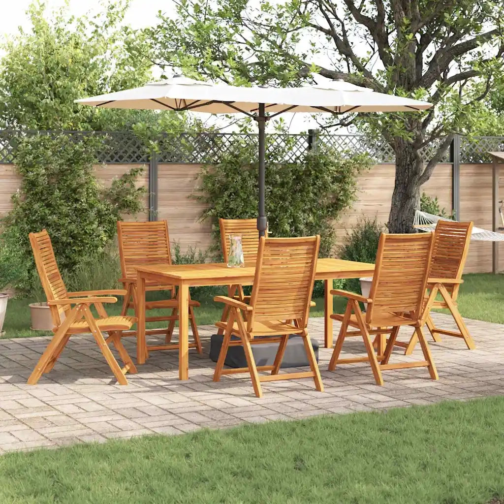 vidaXL Set da Pranzo per Giardino 7 pcs Marrone