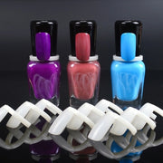 Trade Shop - Set 50 Tips Anello Mostra Barattolini Di Smalto Bianco Naturali Unghie Acrilico -
