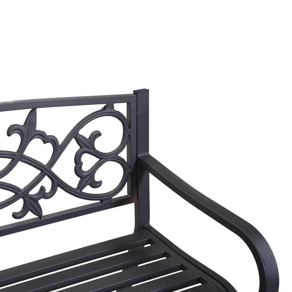 Panchina in Metallo Antracite 124x57 cm 78 cm mod. Pavia