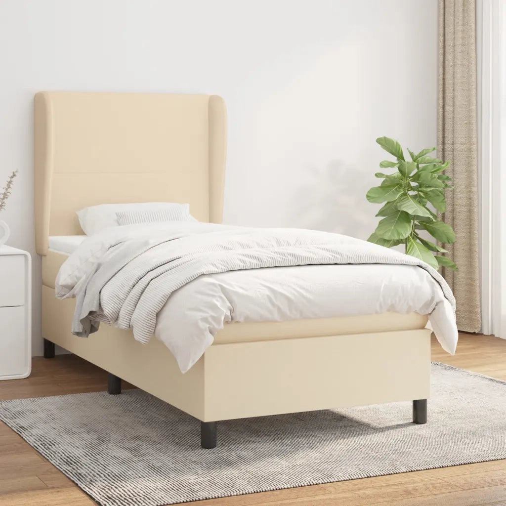 Giroletto a Molle con Materasso Crema 80x200 cm inTessuto cod mxl 60704