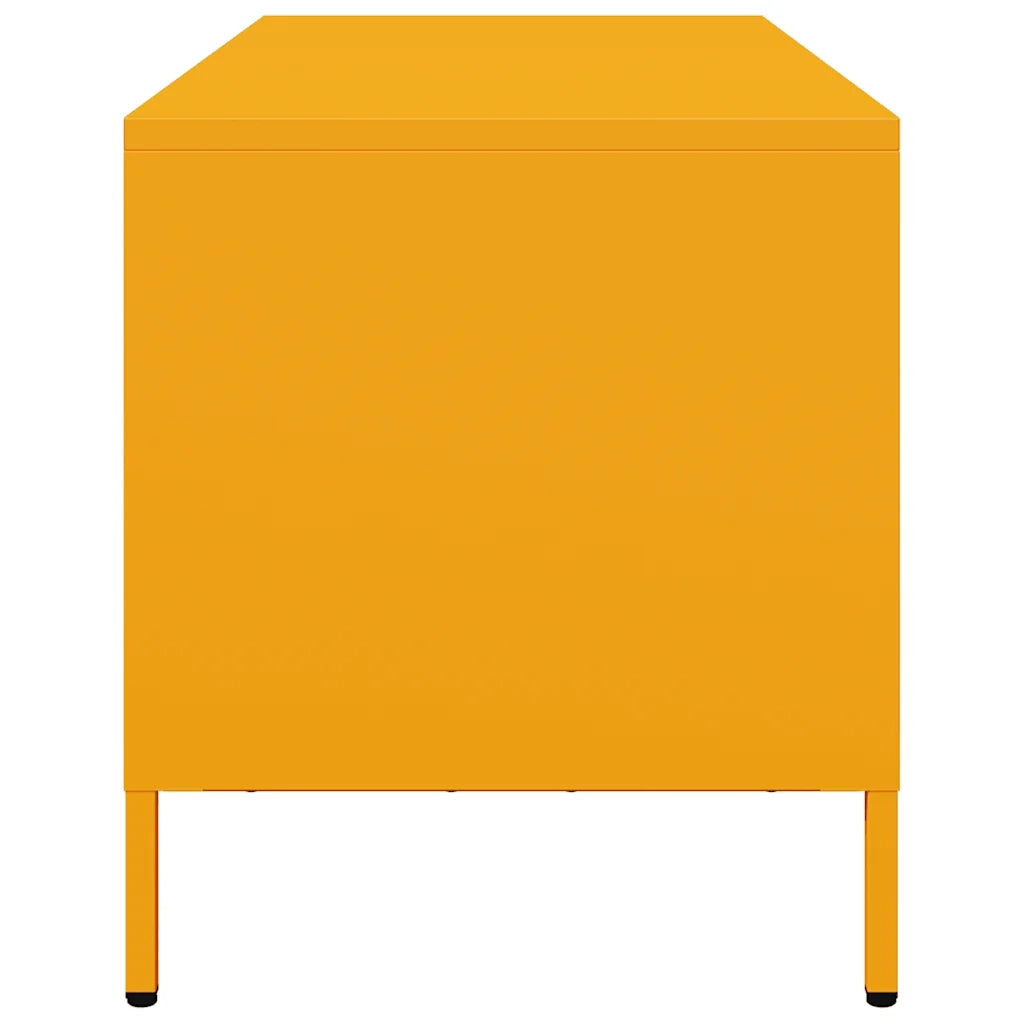 Mobile TV Giallo Senape 68x39x43,5cm Acciaio Laminato a Freddo 851319