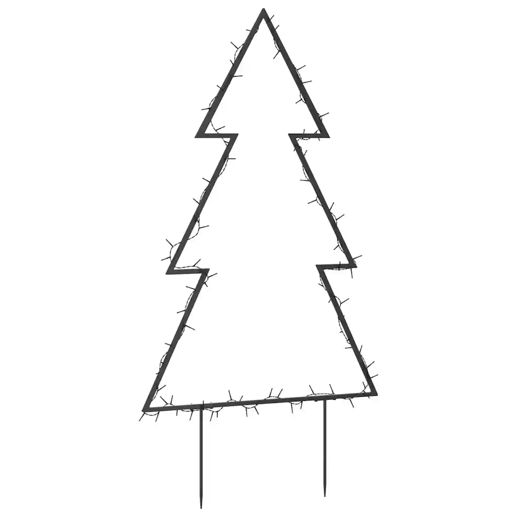Decorazione Luminosa Natalizia con Picchetti Albero 80LED 60cm 357719