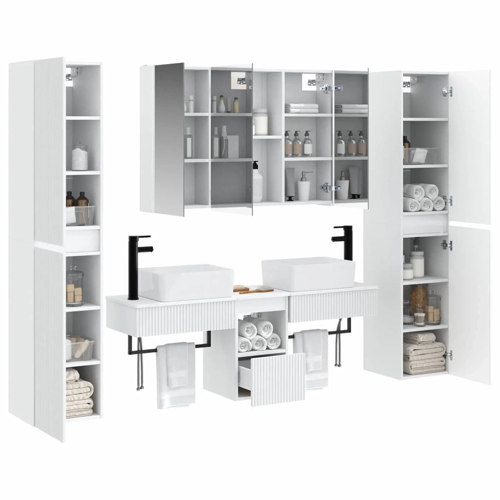 Set di mobili per il bagno 6 pcs Bianco 3407199