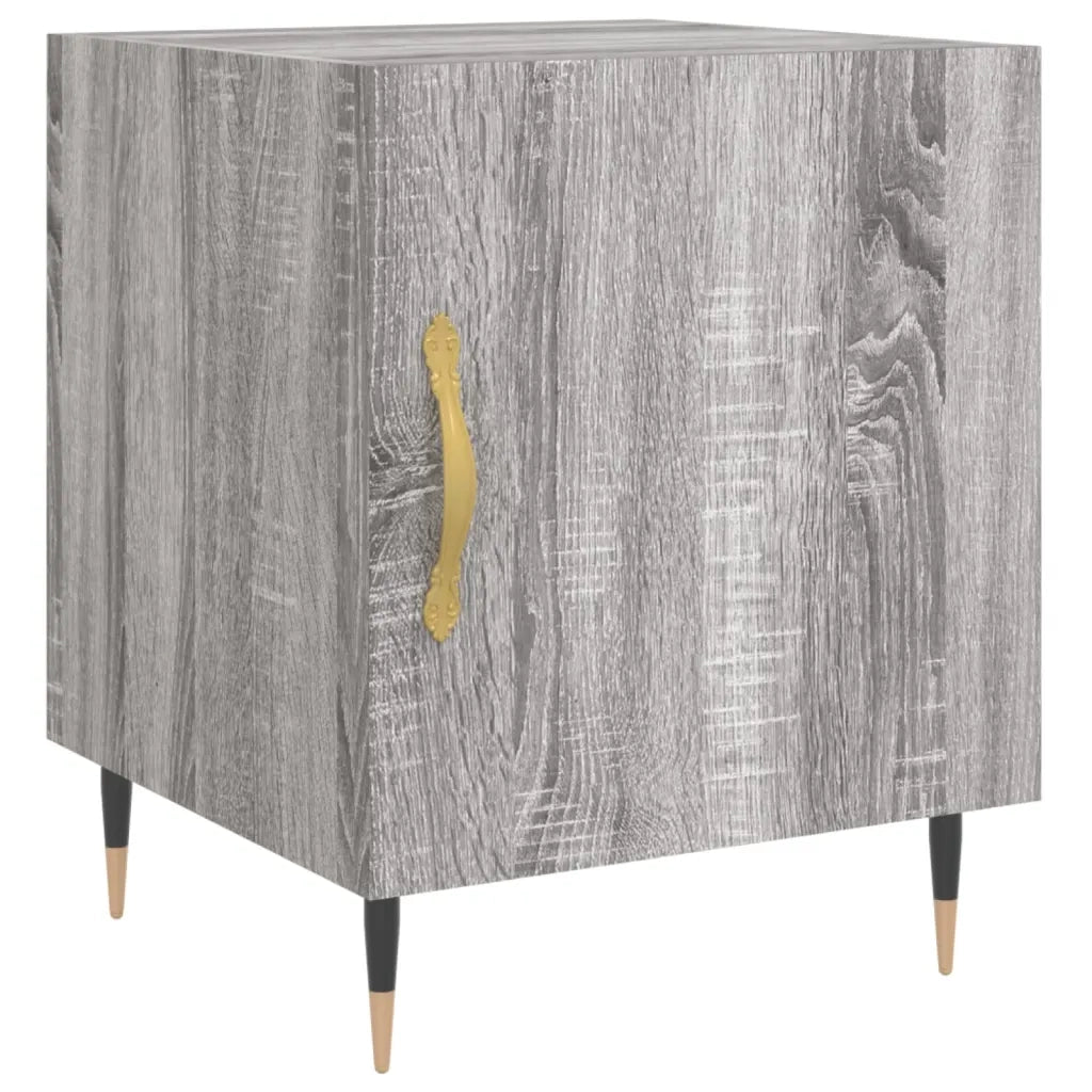 Comodino-Tavolino da notte Grigio Sonoma 40x40x50 cm in Legno Multistrato 739596