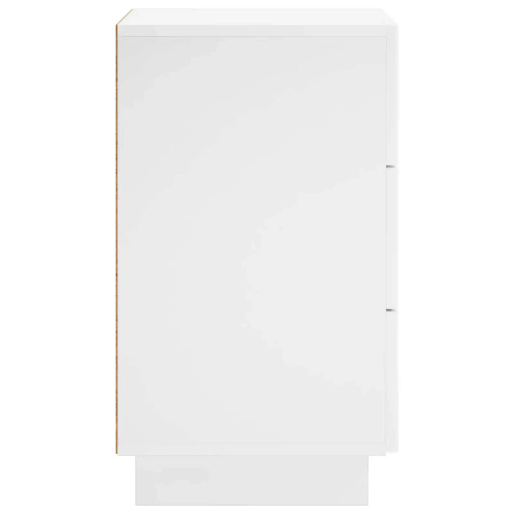 Armadio da Notte Bianco Lucido 33,5 x 34,5 x 60 cm 8011431
