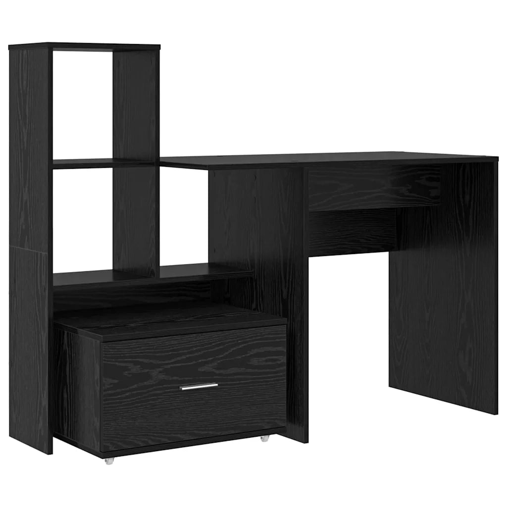 Scrivania Rovere Nero 131,5 x 50 x 106,5 cm Legno multistrato 3337266