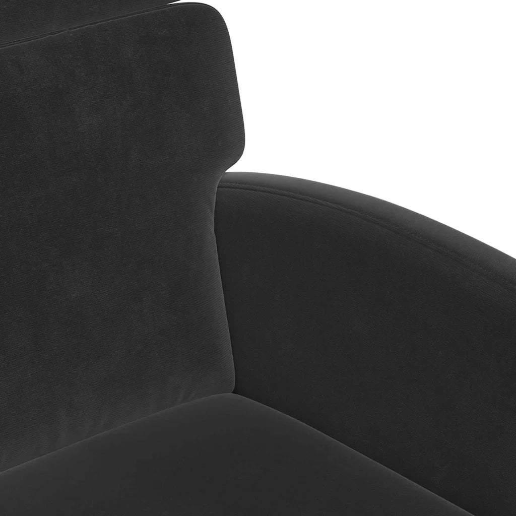 Sedie da Pranzo con Ruote 2 pz | Sedie da cucina Nero 58 x 65 x 98 cm Velluto