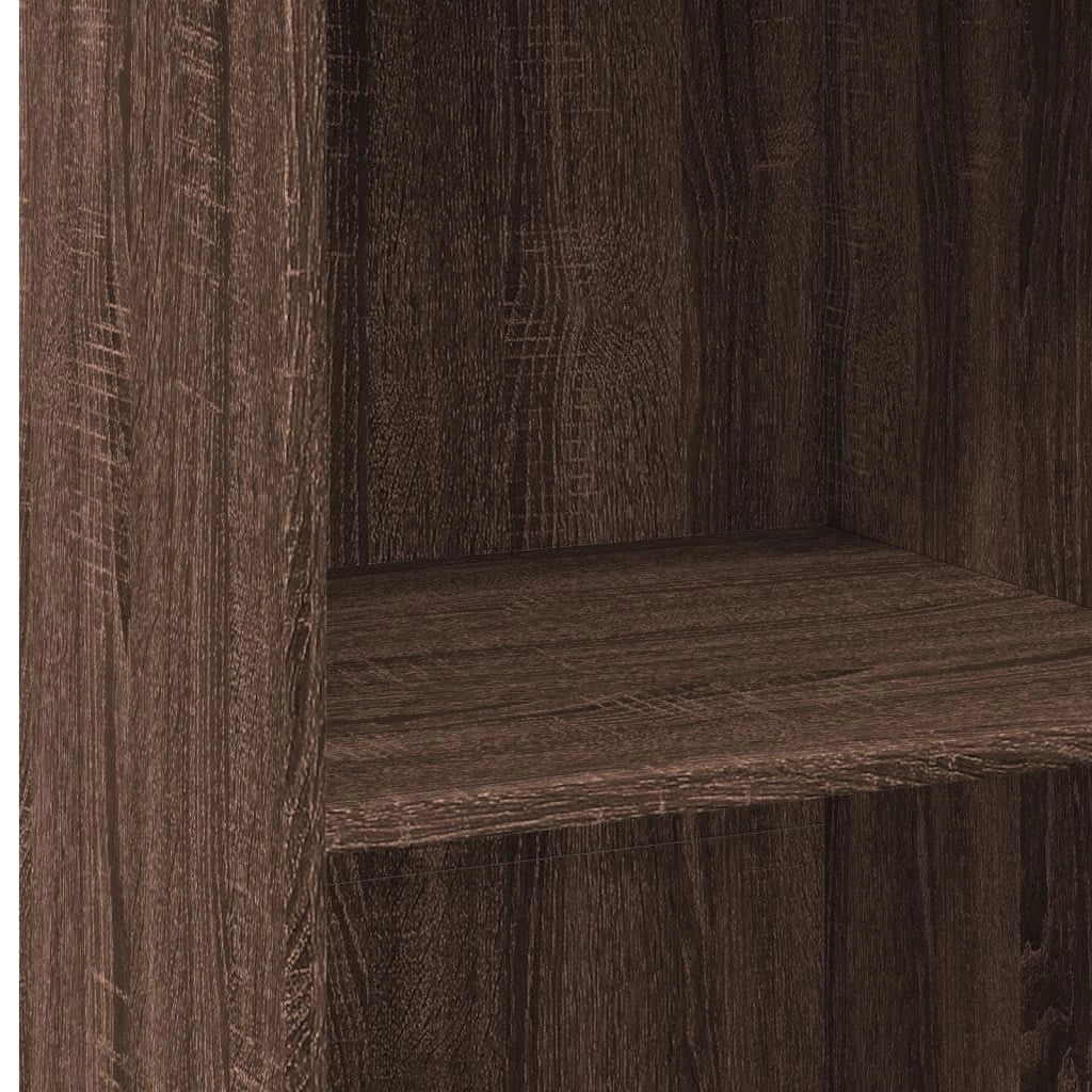 Buffet credenza cassettiera mobiletto mobile contenitore organizer cucina soggiorno salotto alto 45 x 41 x 124 cm legno ingegnerizzato marrone 02_0033718
