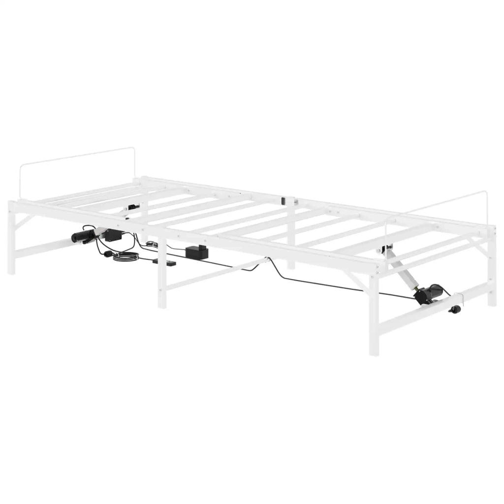 Telaio Letto Elettrico Regolabile Bianco 100 x 190 cm Acciaio 42021398