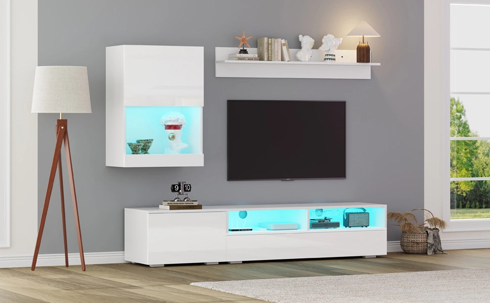 Cassettiera TV bianca in truciolare lunghezza 175 cm