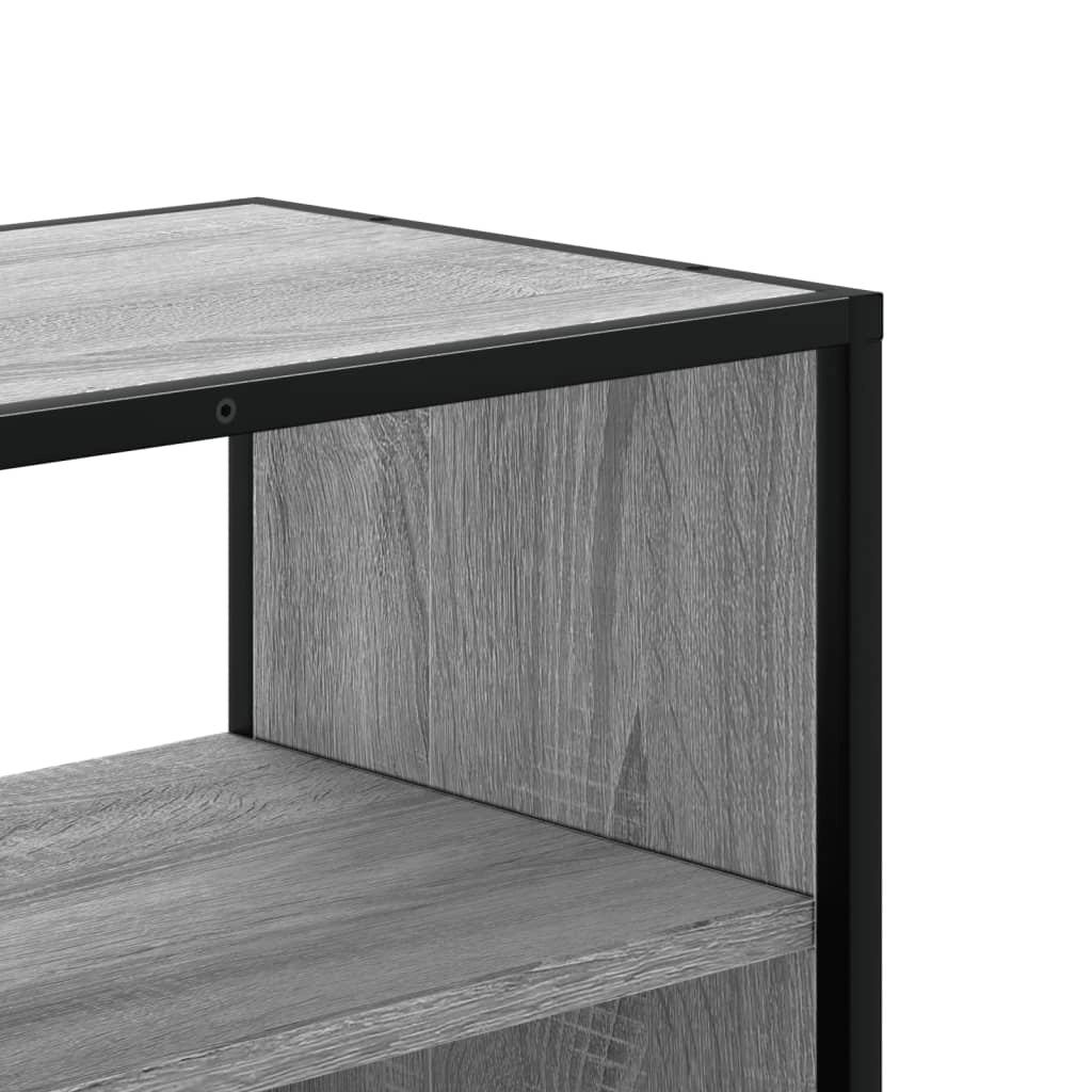 Mobile TV multimediale mensola TV credenza TV sala da pranzo soggiorno camera da letto Sonoma 100 x 31 x 39,5 cm legno ingegnerizzato e metallo grigio 02_0028319