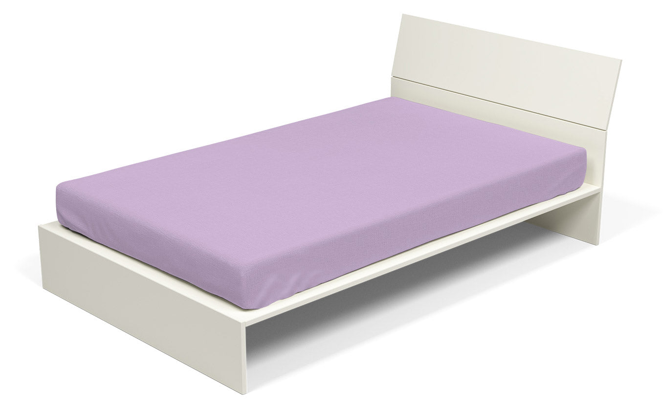 Lenzuolo Sotto con Angoli ed Elastico Tinta Unita Lilla Matrimoniale Maxy