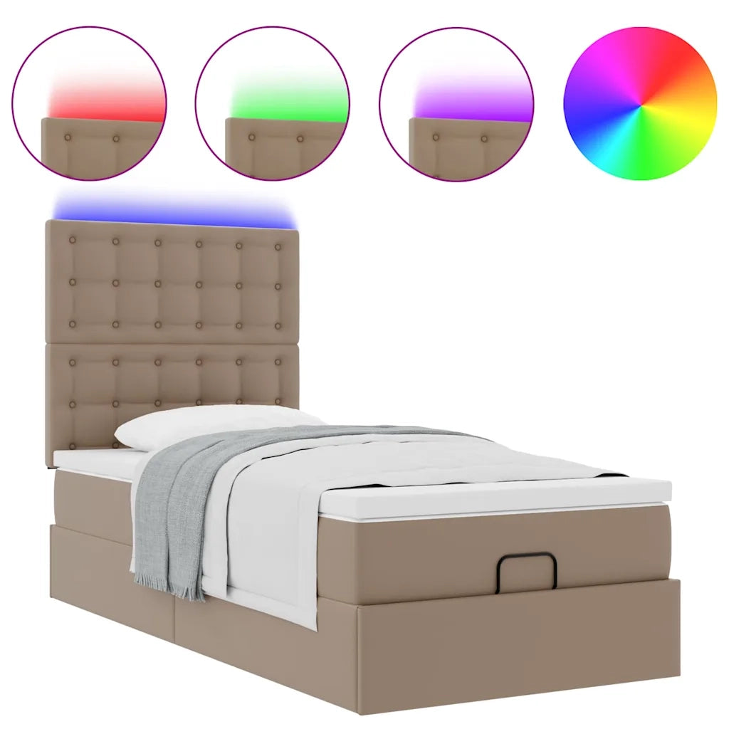 Struttura Letto Pouf con Materasso 80x200 cm Similpelle 3313824