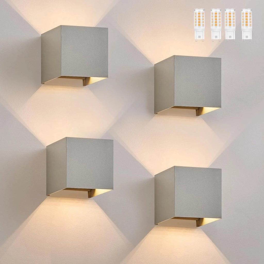 ZMH Lampada da parete a LED per interni G9 Lampada da parete per esterni con luce verso l'alto e verso il basso