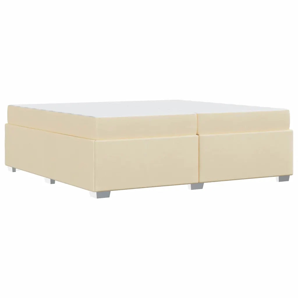 vidaXL Struttura del letto Crema 200 x 200 cm Tessuto
