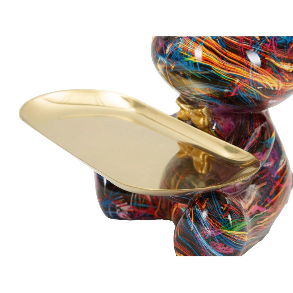 Scultura Orsetto 2, Multicolore, Poliresina, 17x15x22,5 cm