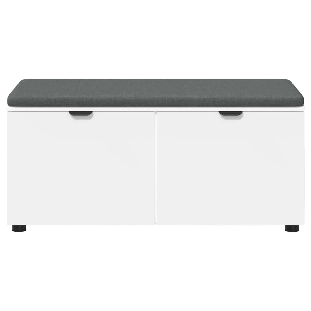 Panca per ingresso con cuscino-Sgabello-Panca da Corridoio Bianco 100 x 38 x 46 cm 109757