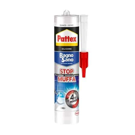 SILICONE BAGNO SANO 'STOP MUFFA' PATTEX 300 ml - col. Bianco - PATTEX