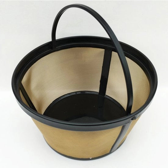 Filtro per caffè permanente in acciaio inox dorato, filtro per caffè, filtro per caffè in tessuto, 2 pezzi