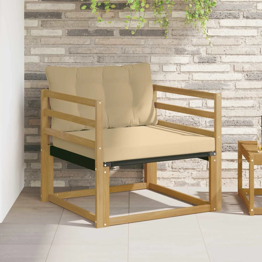Set di divani da esterno-Sofa da giardino Legno di Acacia Massello e Textilene 386527