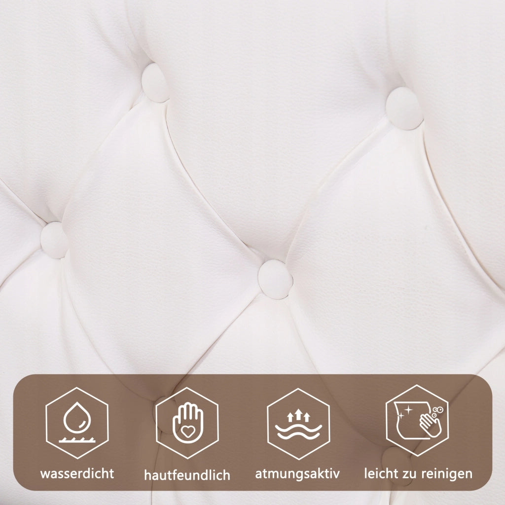 Letto imbottito 180x200 LED - Xylo - con struttura, bianco