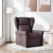 Divano Sedia-Poltrona Reclinabile Marrone Scuro in Tessuto 577098